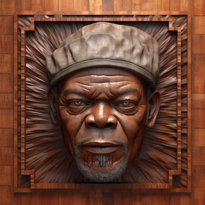 Samuel L Jackson 1 stl model for CNC